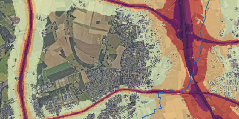 Stadtkarte mit verschiedenen Farben